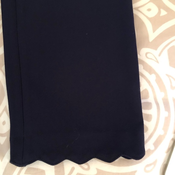 Banana Republic Navy Scalloped Avery Pant Size 6 - Picture 5 of 5